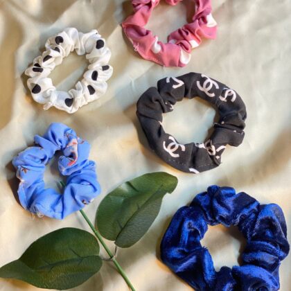 Silk Scrunchie Pack of 5